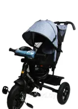 Детский трехколесный велосипед Kinder Trike Comfort 3 в 1 (светло-серый)