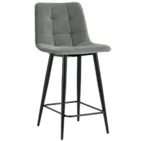 Стул барный Stool Group Джанго полубарный / vd-django-b26 (велюр серый)