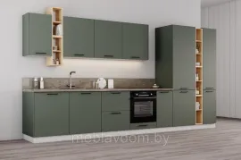 Кухня Ройс 4.0м - Оливково-зеленый (ДСВ Мебель)