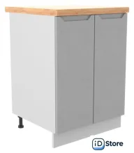 Шкаф напольный ДСВ Тренто С 600 (серый/белый)
