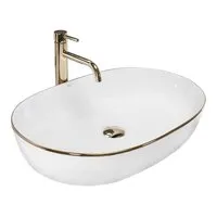 Умывальник Rea CLEO White Gold Edge U6211