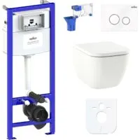 Унитаз подвесной Lavinia Boho Relfix One Compacto 7 в 1 87040071 (белое стекло)