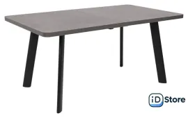 Кухонный стол Мамадома Leon lux radial-180 раздвижной 180-240х95 (дымчатая керамика/черный)