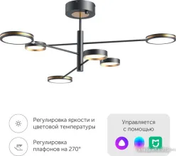 Люстра средней высоты Yeelight Arowana Chandelier C2103 YLDL030 (6 плафонов)