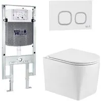 Унитаз подвесной с инсталляцией WeltWasser Amberg 497 ST Nesenbach 004 GL-WT Amberg RD-WT