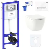 Унитаз подвесной Lavinia Boho Relfix One Compacto 7 в 1 87040069 (белое стекло)