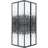 Душевой уголок Niagara Eco NG-1008-14QBLACK 80x80x190 (черный/стекло мозаика)