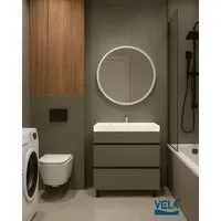 Мебель для ванных комнат Vela Тумба под умывальник Vela Мира 50Н под Classica (серый) TU9435
