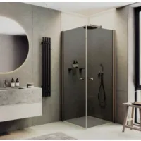 Душевой уголок MaybahGlass MGY-1296-2 (графитовое стекло/бронзовый)