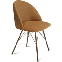 Стул Sheffilton SHT-ST35/S37 (горчичный/медный металлик)