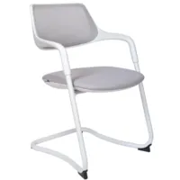 Стул офисный Norden Diamond СF / HY-813B (пластик, белый/сетка, серый/ткань, серый)