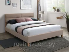 Кровать SIGNAL SIERRA Velvet Bluvel 28 бежевый/дуб (160х200)