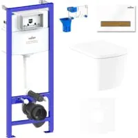 Унитаз подвесной Lavinia Boho Relfix Aveo Rimless 7 в 1 75110261 (белый пластик)