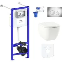 Унитаз подвесной Lavinia Boho Relfix One Compacto 7 в 1 87050150 (хром пластик)