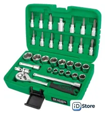 Набор трещотка с головками и битами Toptul GCAI3202 32 предмета