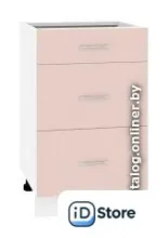 Шкаф напольный Кортекс-мебель Корнелия Лира НШ50р3ш без столешницы (капучино)