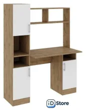 Офисный стол Woodville Эндо (дуб вотан/белый)