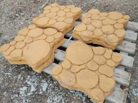 Плитка тротуарная Пеньки, кислотное окрашивание