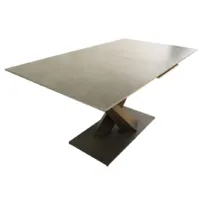 Кухонный стол Lagoma Гарда керамика раскладной 160x200 (темно-серый матовый)