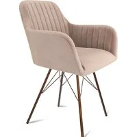 Стул Sheffilton SHT-ST38-1/S37 (латте/медный металлик)