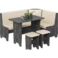 Обеденная группа Трия Техас исп. 1 (ателье темный/экокожа бежевый)