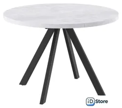 Кухонный стол Мамадома Rondo M-100 раздвижной 100-135 (серый сланец/черный)