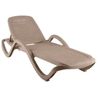 Шезлонг Ellastik Plast Capri Плетеный 195x73x41 (какао)