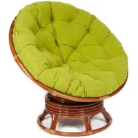 Кресло-качалка TetChair Papasan W 23/01 B с подушкой (орех/флок олива)