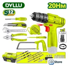 Дрель-шуруповерт Dyllu DTDT1B77 (с 1-им АКБ, ящик)