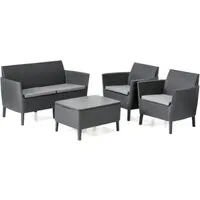 Набор садовой мебели Keter Salemo 2-Sofa Set 253220 (графит)
