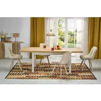 Кухонный стол Halmar Tiago 140-220/80 (дуб гикори/кашемир)