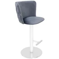 Стул барный Sheffilton SHT-ST36-3/S128 (нейтрально-серый/хром/белый муар)