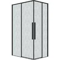 Душевой уголок Grossman Galaxy 110х80х195 300.K33.01.11R80L.21.02 (черный матовый/стекло шиншилла)
