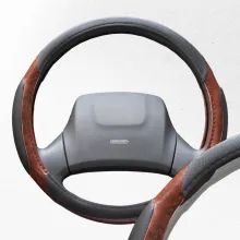 Оплетка экокожа L Wood- 1 SKYWAY 2 подушечки Черно/Коричневая