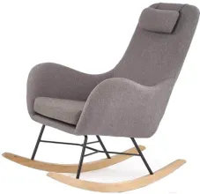 Кресло-качалка Halmar BOTAS серый/черный/натуральный