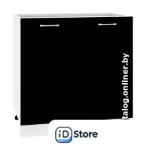 Шкаф напольный Кортекс-мебель Корнелия Лира НШ80р без столешницы (черный)