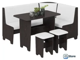 Обеденная группа Трия Техас исп. 1 (венге/экокожа белый)