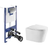 Унитаз подвесной Saniteco Tornado KW-9005WT Villeroy Boch Viconnect Pro S 92122869 (кнопка хром)