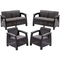 Набор садовой мебели Keter Corfu Rest Set 241725 (графит)