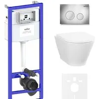 Унитаз подвесной Lavinia Boho Relfix Elegant Rimless 6 в 1 87561064 (хром пластик)