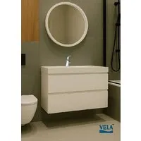 Мебель для ванных комнат Vela Тумба под умывальник Vela Мира 80П под Classica (белая матовая) TU7166