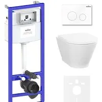 Унитаз подвесной Lavinia Boho Relfix Elegant Rimless 6 в 1 87561063 (белый пластик)