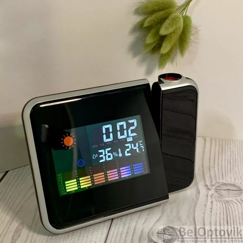 Часы - метеостанция с будильником и проектором времени Jetix ОПТОМ