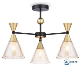 Люстра средней высоты Ambrella light Traditional TR3169/3 BK/GD