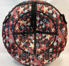 Тюбинг (ватрушка, надувные санки),диаметр 100 см "Звезды оранжевые"