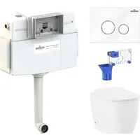 Унитаз приставной Lavinia Boho Relfix Bell Pro 5 в 1 87060215 (белое стекло)