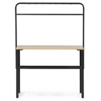 Барный стол Woodville Нари 120х50х171 (делано/черный матовый)