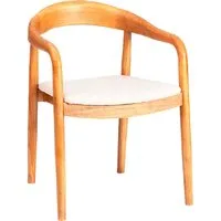 Стул с подлокотниками TetChair Baldur (дерево вяз/ткань лен, груша3/бежевый лен)