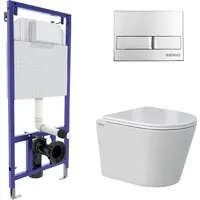 Унитаз подвесной Berges Wasserhaus Vita Rimless 043371 (с сиденьем)