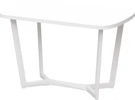 Обеденный стол Millwood Лофт Мюнхен 120x70x75 белый/металл (белый)